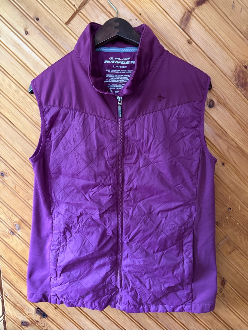 Women's POLARIS  Quilted Purple Vest - Large